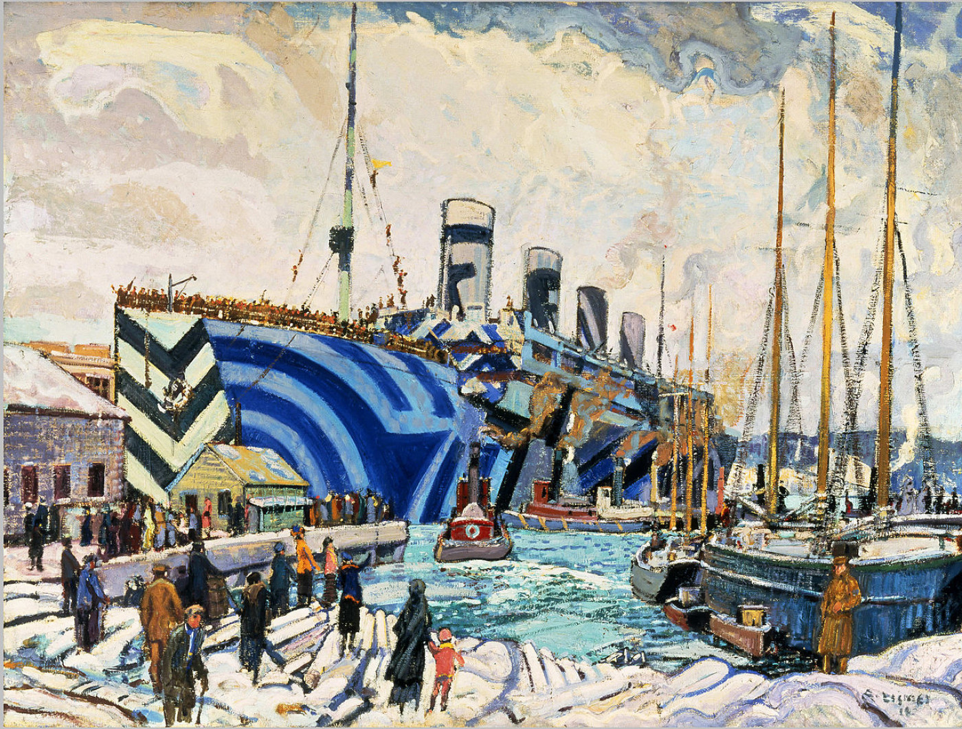 1280px-Arthur_Lismer_-_Olympic_with_Returned_Soldiers-wiki commons
