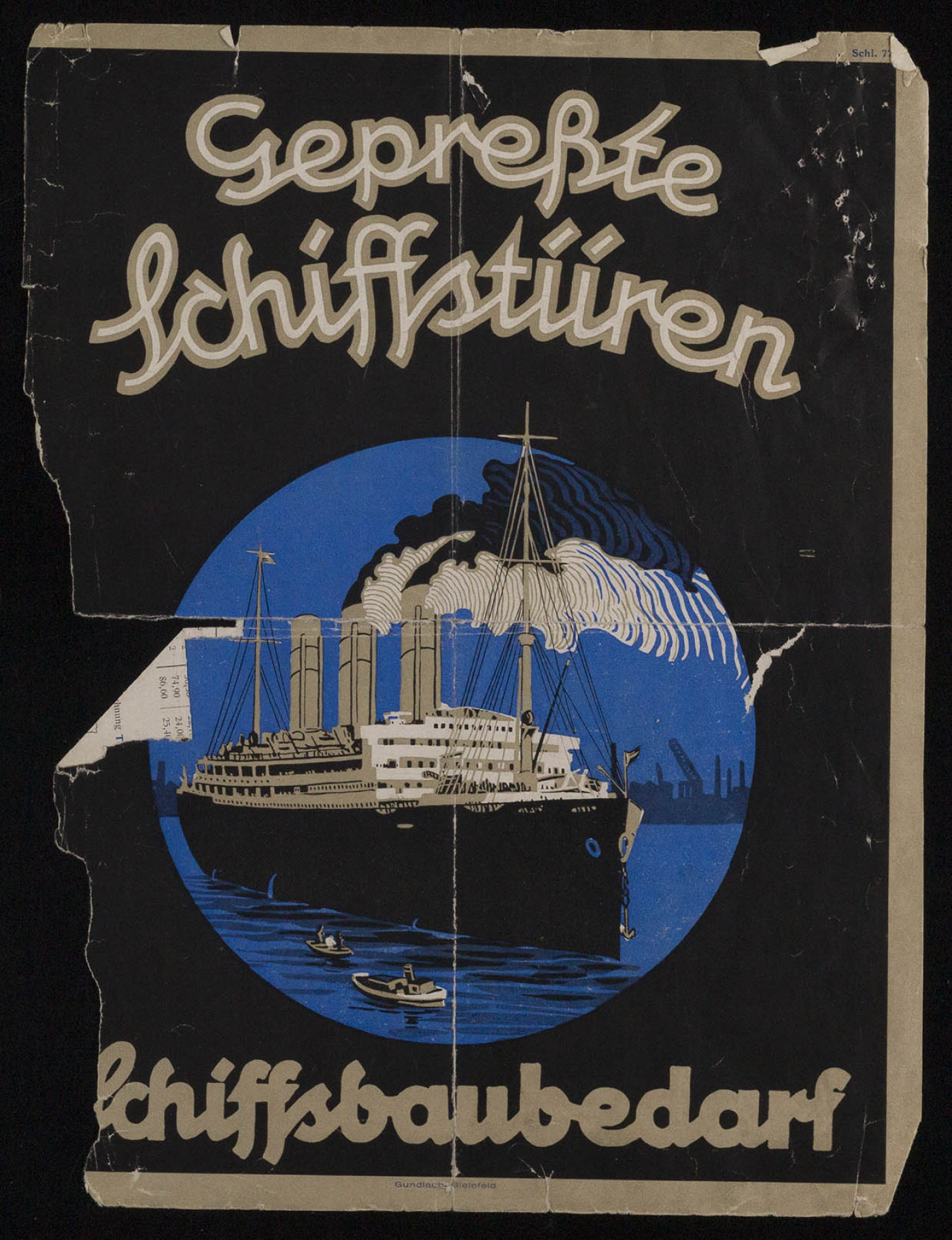 German language pressed doors advertisement