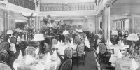 Aquitania first class dining saloon