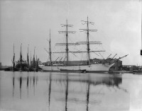 The 1876-built iron Loch Linnhe in the Millwall Docks, c.1930. Copyright: National Maritime Museum. The Loche Linhe digitised document collection can also be found on the HEC website.