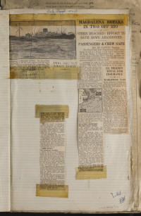 Newspaper cuttings like these offered crucial accounts of losses and were often collected and affixed to or with wreck reports sent to London