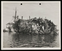 View of Seistan's no. 4 hatch wrapped over her after deck