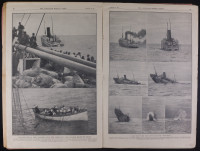 The page on the right shows Tahiti's final moments as she sank in the Pacific